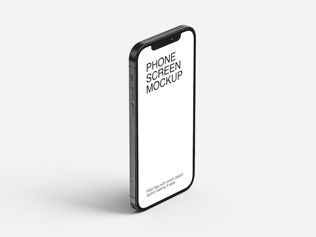 Smartphone com maquete de tela