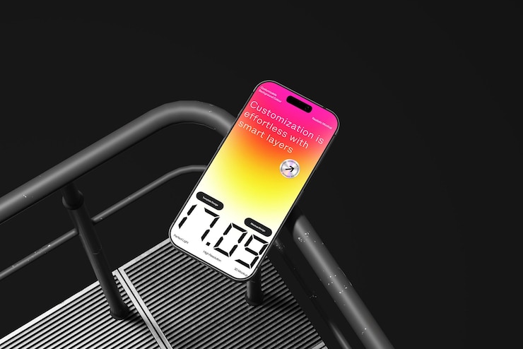 PSD smartphone com recursos de personalização e camadas inteligentes
