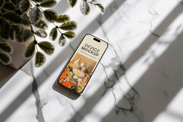 Smartphone con mockup in stile nordico