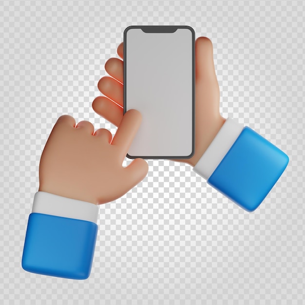Smartphone della tenuta della mano 3d