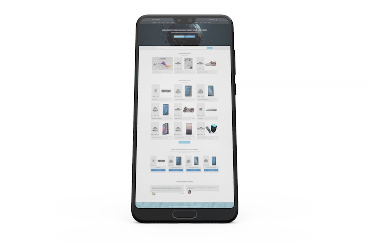 PSD smartphone-display-modell