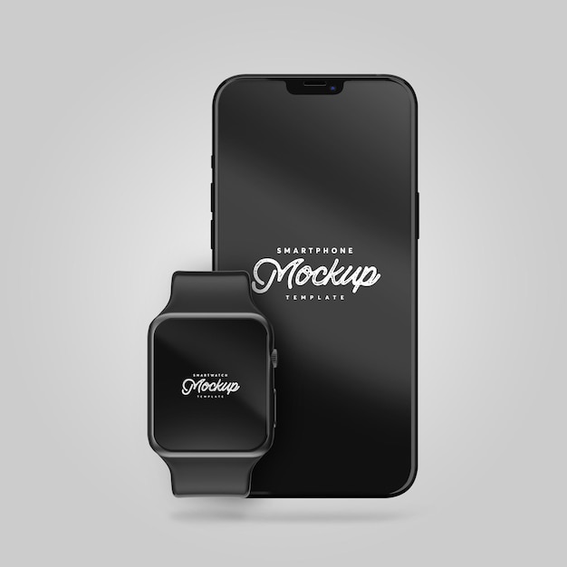 Smartphone e smartwatch mockup