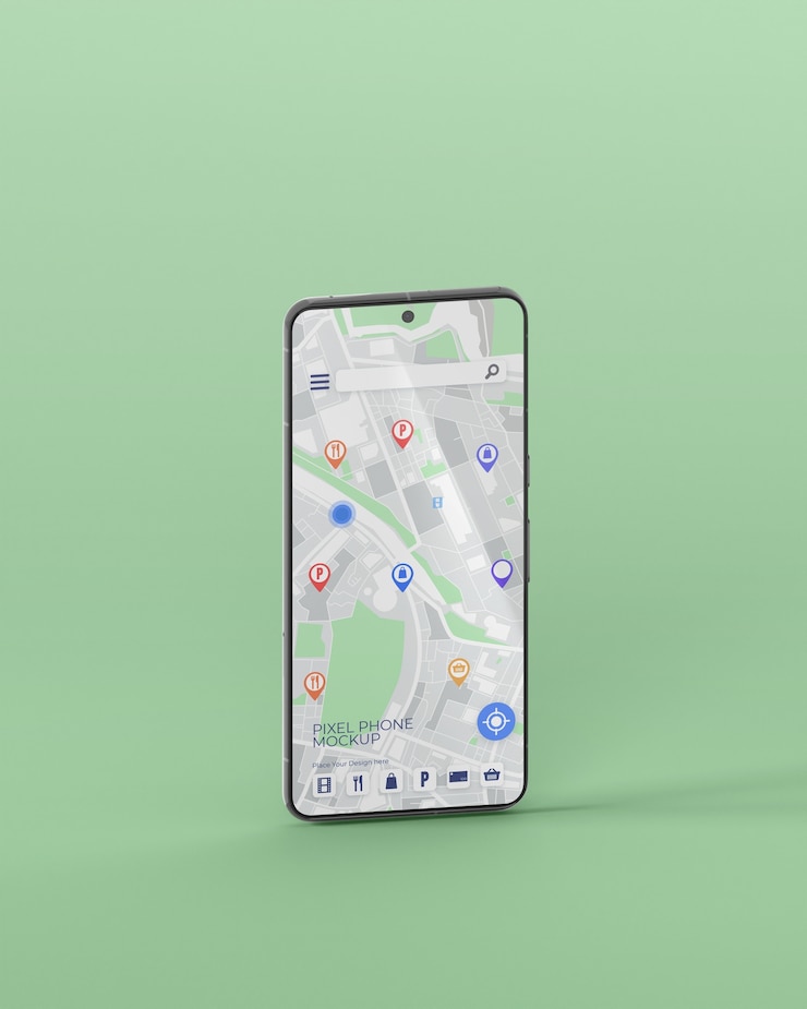 PSD smartphone in mockup in studio