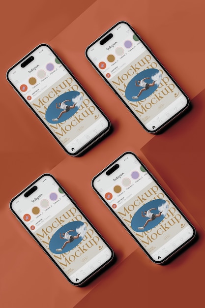 Smartphone in mockup in studio