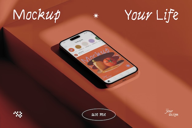 Smartphone in mockup in studio