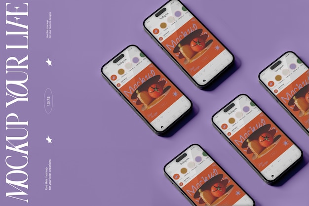 Smartphone in mockup in studio