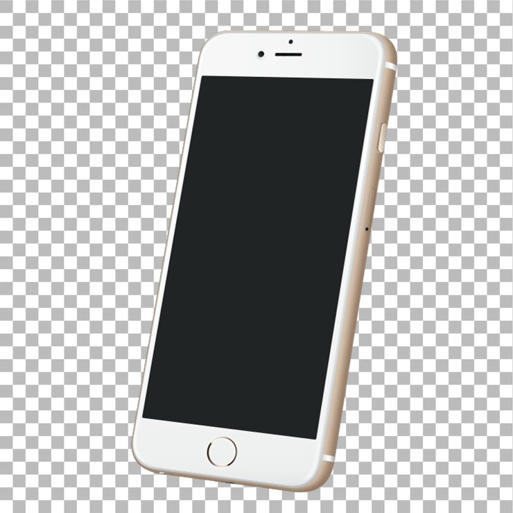 PSD smartphone isolato contro uno sfondo semplice dispositivo intelligente concetto flat lay