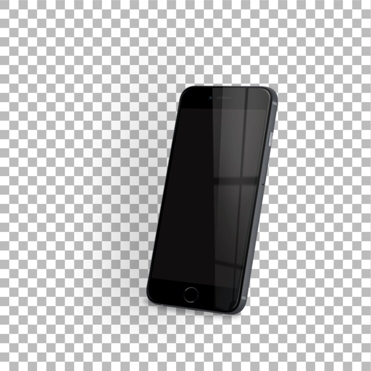 PSD smartphone isolato contro uno sfondo semplice dispositivo intelligente concetto flat lay