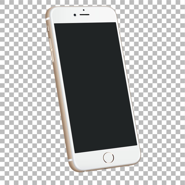 PSD smartphone isolato contro uno sfondo semplice dispositivo intelligente concetto flat lay