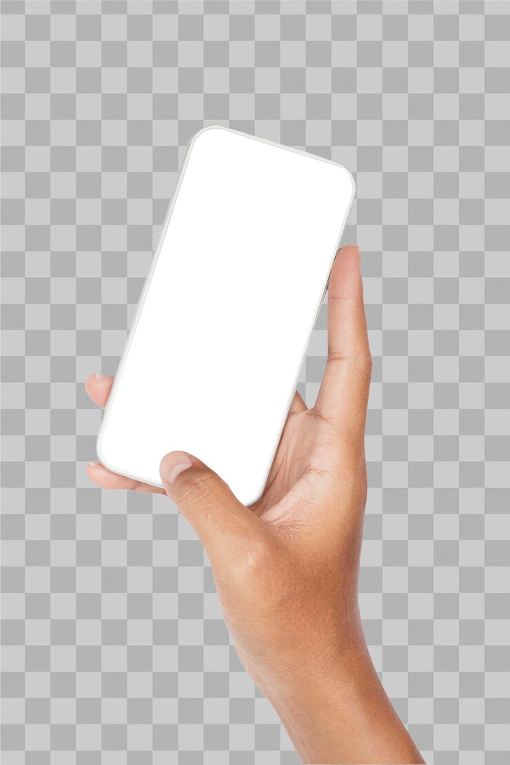 PSD smartphone isolato della tenuta della mano