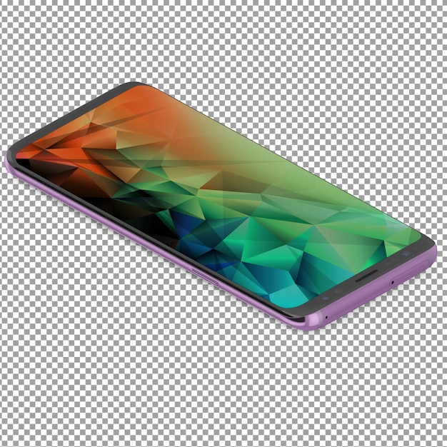 Smartphone Isométrique Avec Effet Polygonal