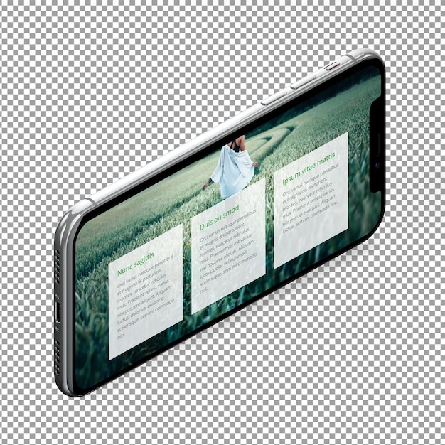 PSD smartphone isométrique