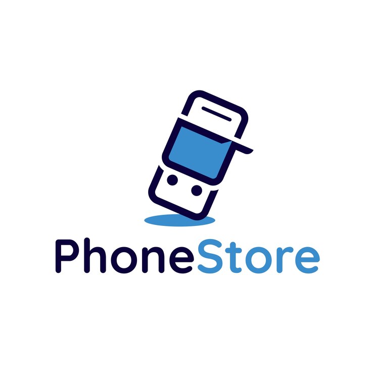 PSD smartphone logo isolated