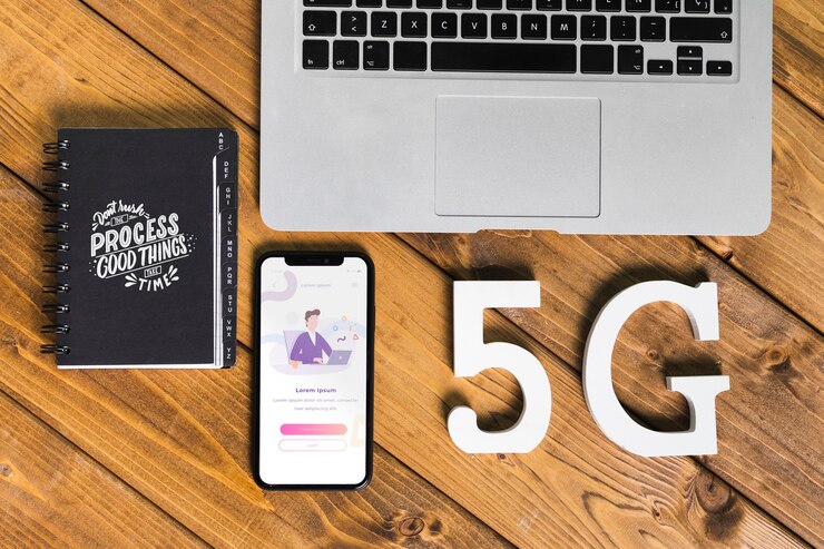 PSD smartphone maquette vue de dessus