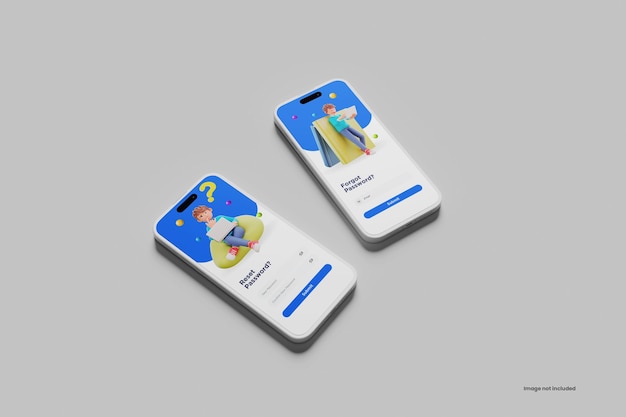 Smartphone-Mockup aus Lehm