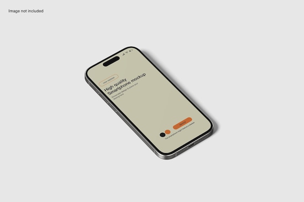 PSD smartphone-mockup für die showcase-anwendung