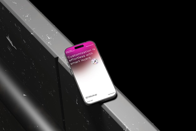 Smartphone-Mockup mit anpassbarem Design und intelligenten Schichten