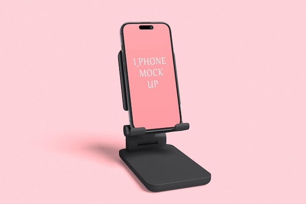 Smartphone Mockup on Phone Stand