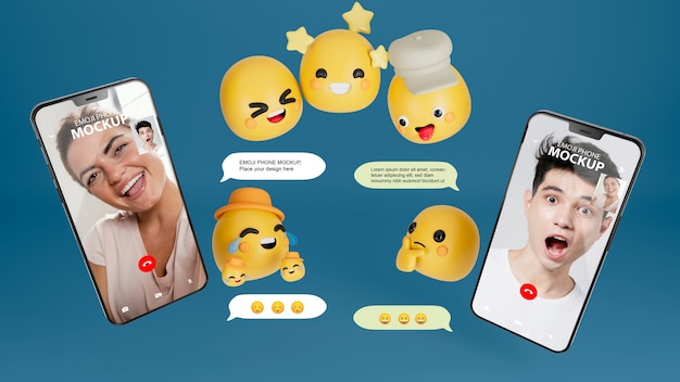 Smartphone-Modell mit WhatsApp-Emoji