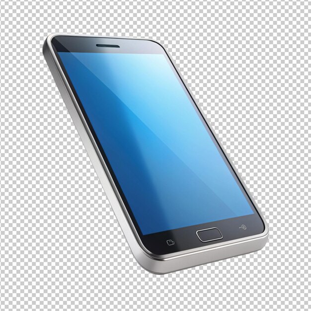 Un smartphone moderne élégant isolé sur un fond transparent