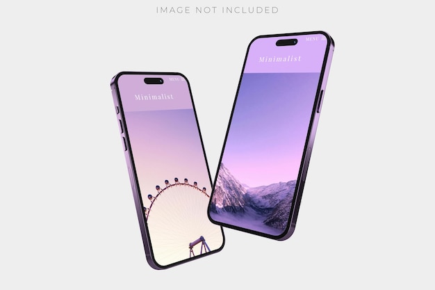 Smartphone réaliste avec une couche d'ombre douce en arrière-plan Modèle de maquettes d'écran d'appareil numérique de téléphone portable pour présentation identité de marque d'entreprise Annonces ou présentation de technologie ux ui