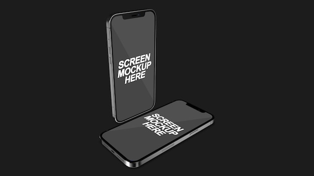 Smartphone schwarz mockup psd