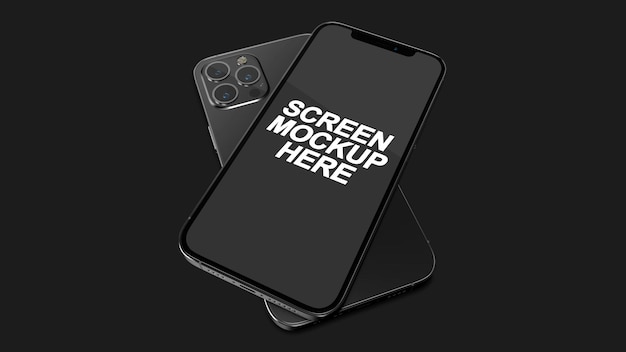 Smartphone schwarz mockup psd