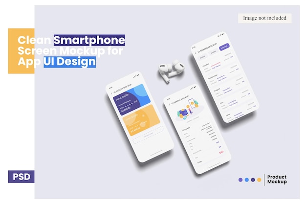 Smartphone-Screen-Mockup für die Vorstellung Ihres Designs an Kunden
