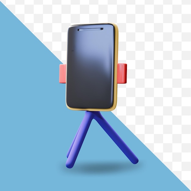 Smartphone su un treppiede per Vlogging e creazione di contenuti