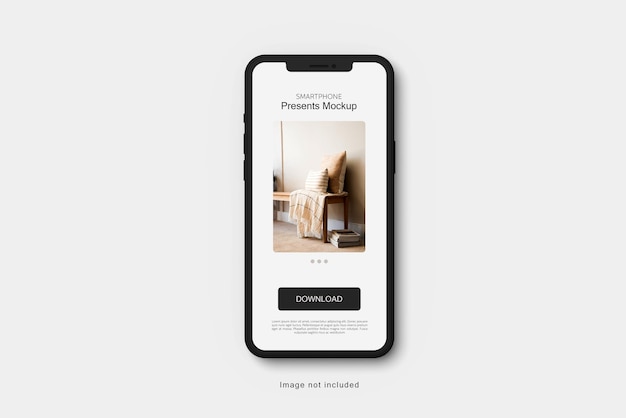 Smartphone-Ton-Mockup-Rendering isoliert