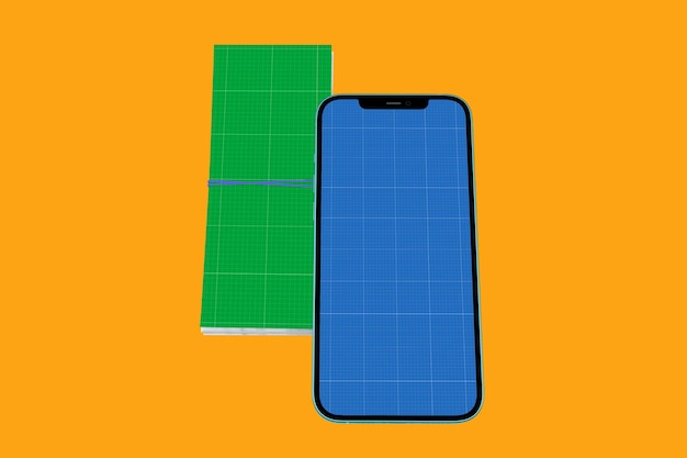 Smartphone- und Scheckheftmodell