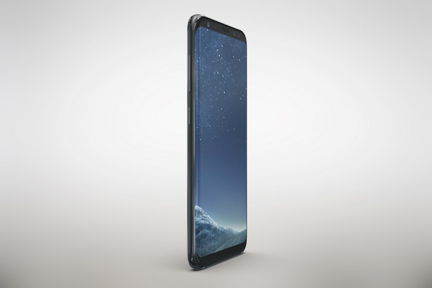 Smartphone verspotten die Seitenansicht