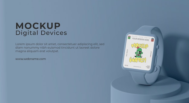 Smartwatch sur la maquette du podium