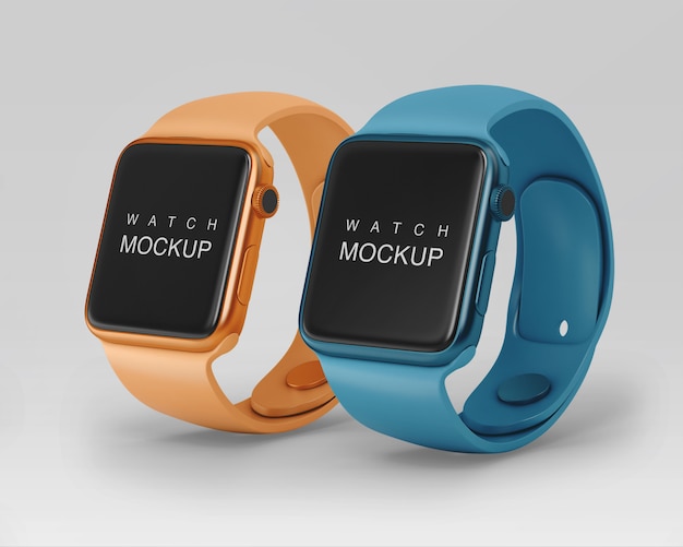 Smartwatch mockup in due colori