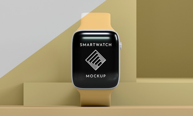 Smartwatch moderno com apresentação de maquete de tela