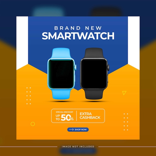 Smartwatch-verkaufs-social-media-post instagram-post-banner-vorlage