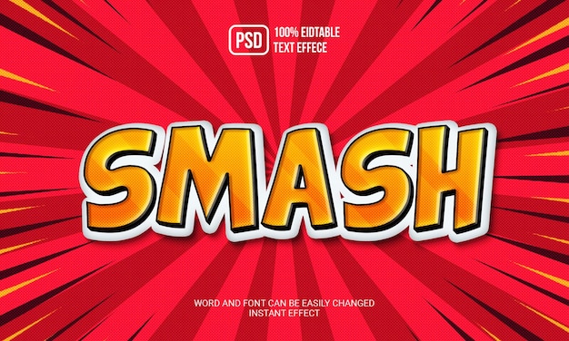 Smash-comic-3d-textstil-effekt