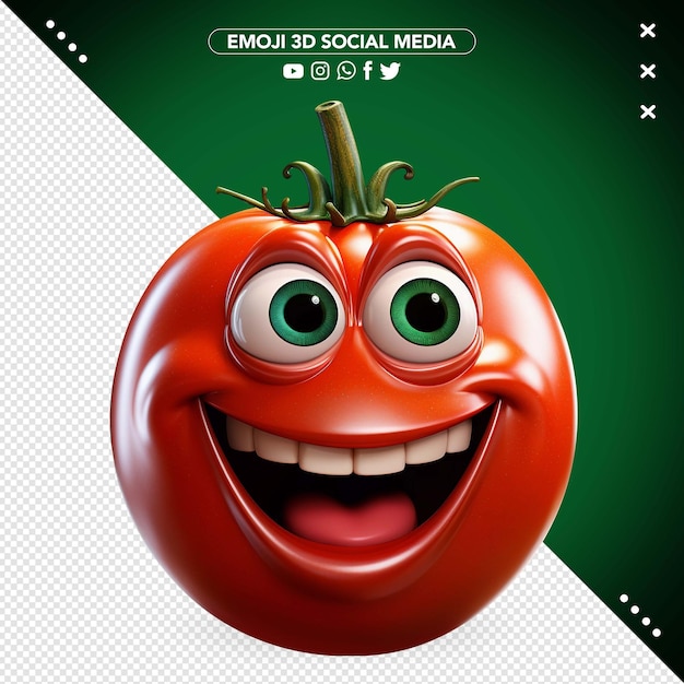 PSD smiley 3d tomate emoji