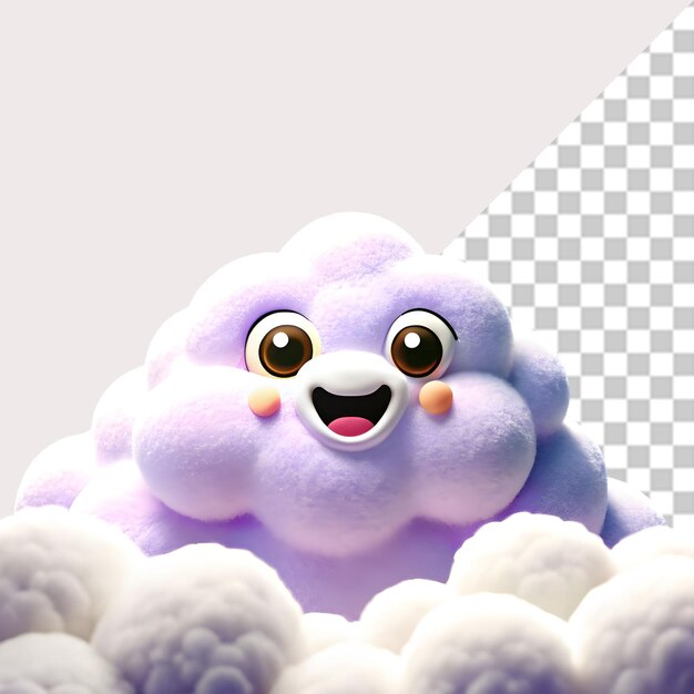 Smiling Cartoon Cloud Character
