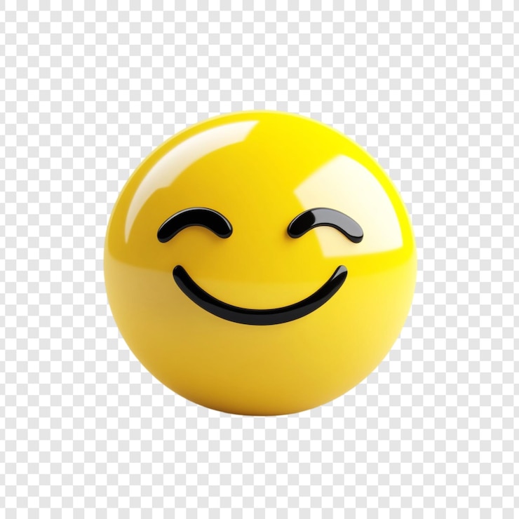 PSD smiling emoji 3d render um emoticon alegre e feliz perfeito para transmitir emoções positivas na comunicação digital