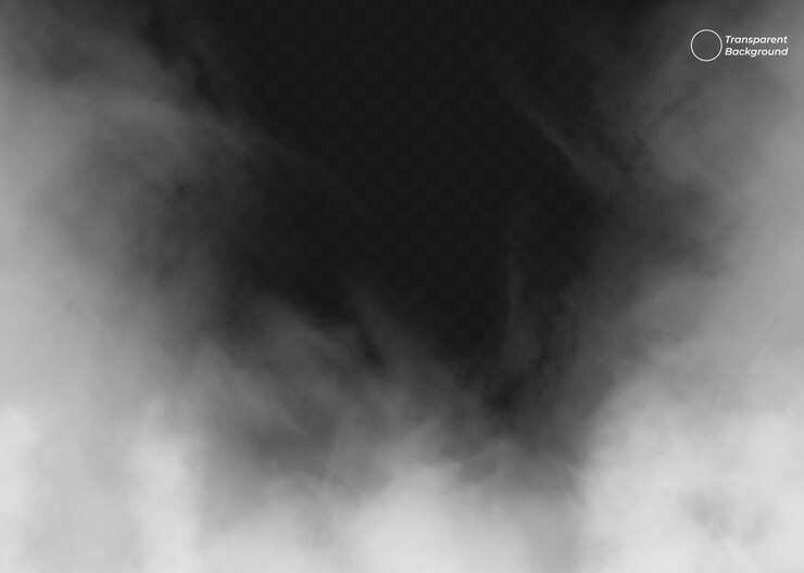 PSD smoke or fog floating in the air against a dark background