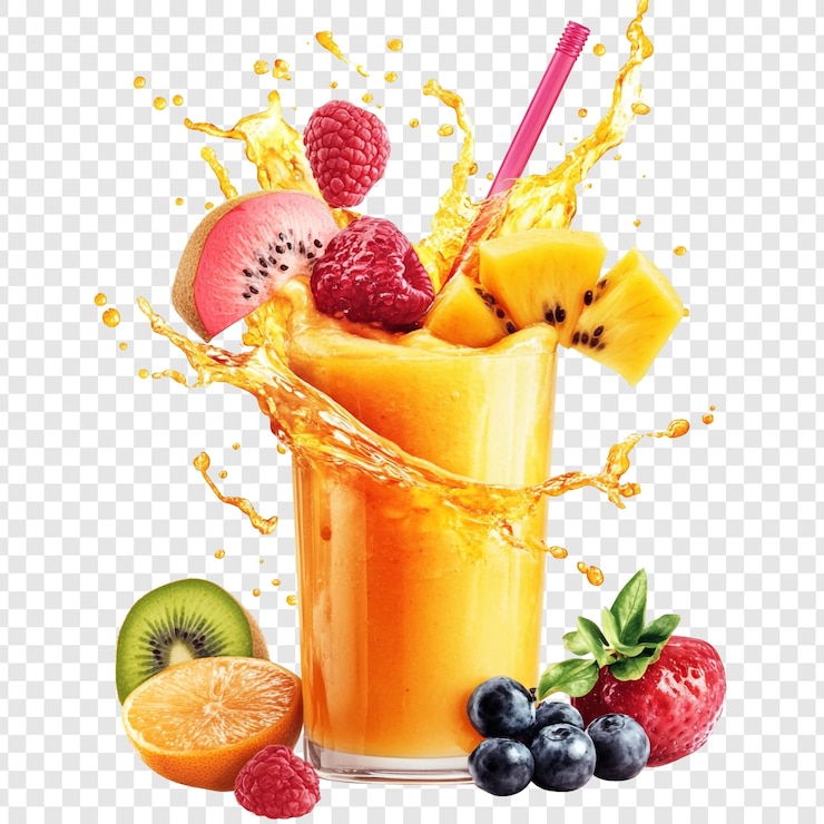 PSD un smoothie aux fruits frais
