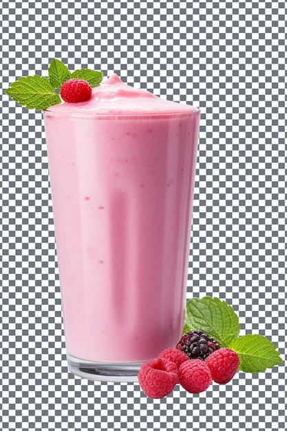 PSD smoothie com framboesa e morango