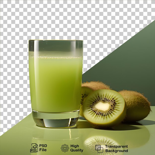 PSD smoothie de kiwi saboroso isolado em fundo transparente inclui arquivo png