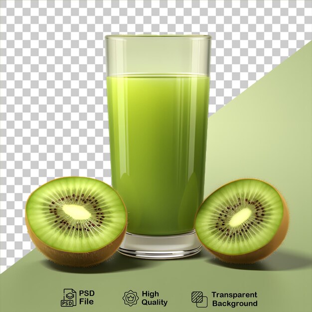 PSD smoothie de kiwi saboroso isolado em fundo transparente inclui arquivo png