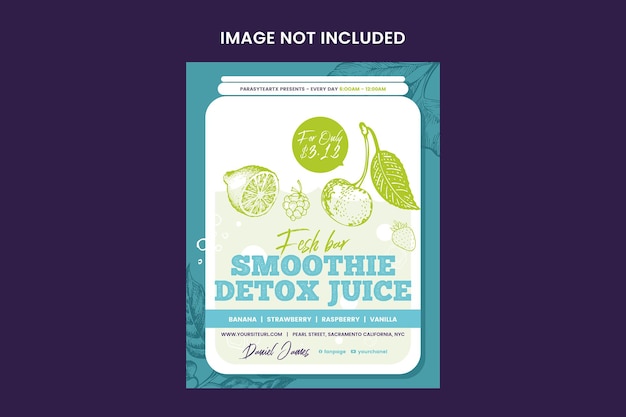 Smoothie Detox Juice Flyer (Folheiro de Suco de Desintoxicação)