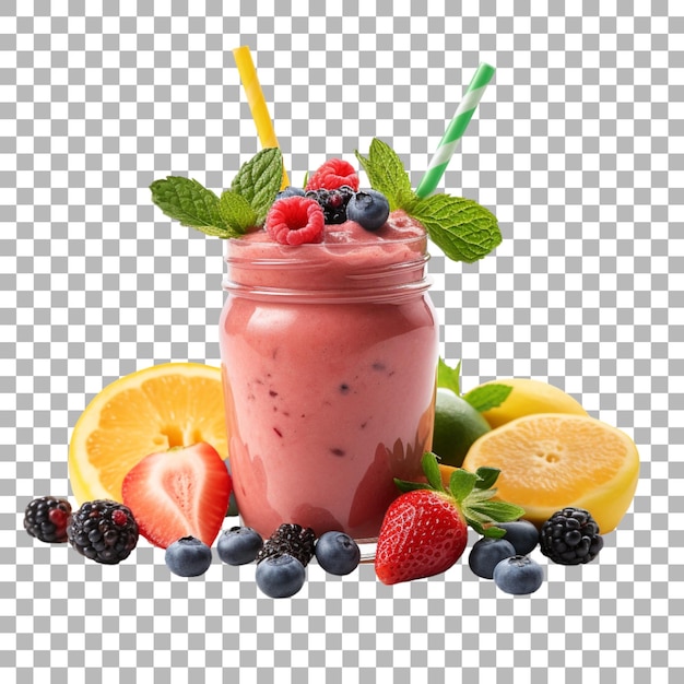 PSD smoothie em fundo transparente