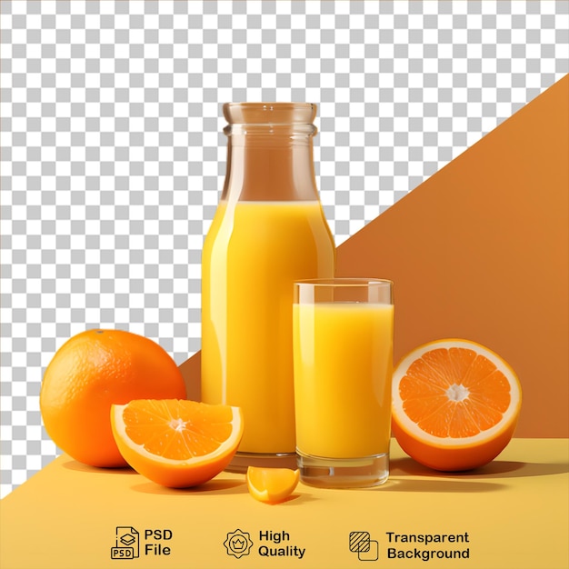 PSD smoothie laranja saboroso isolado em fundo transparente incluir arquivo png