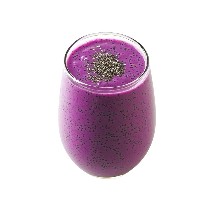 PSD smoothie roxo com sementes de chia