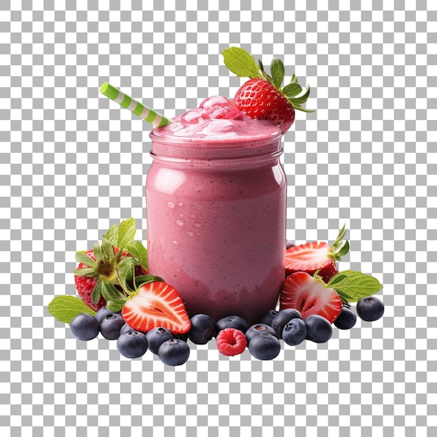 PSD smoothie sobre un fondo transparente